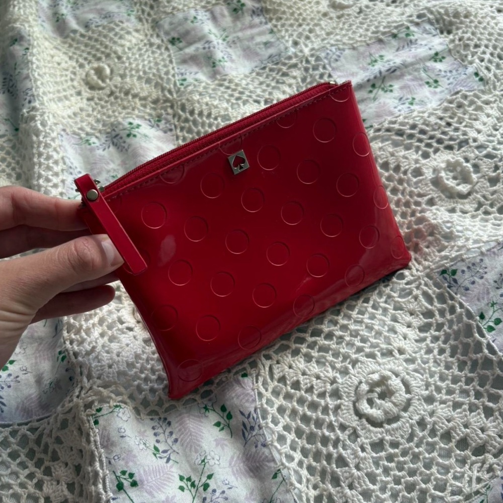 Red Kate Spade Camellia Street Mini Pouch/ Wallet